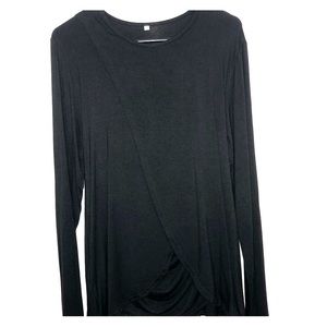 2xl black nursing / breastfeeding blouse
